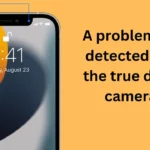 A problem was detected with the true depth camera?