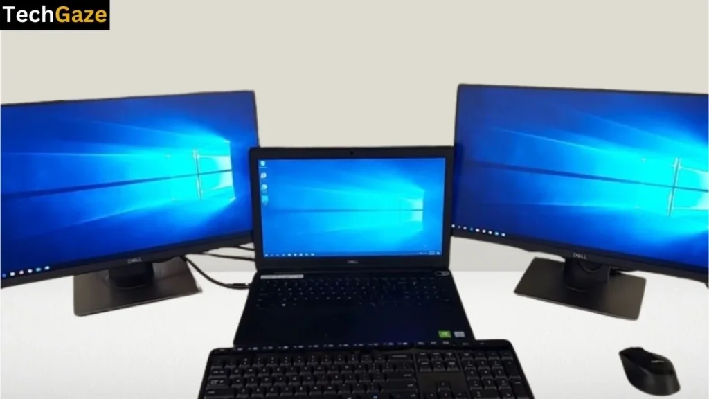 How to connect 3 monitors to Dell laptop docking station